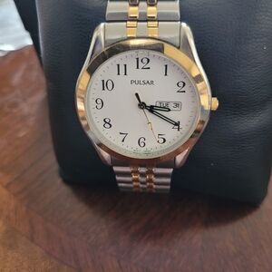 Pulsar Two-Tone Men's Watch in Gold and Silver